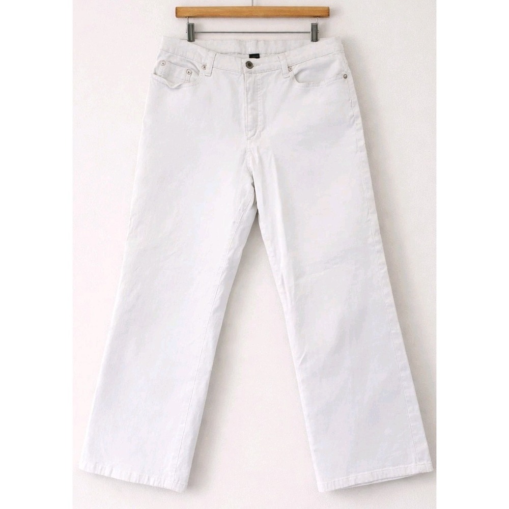 JAG White Wide Leg Crop Jeans Womens 16 Stretch Denim Summer Coastal High Rise